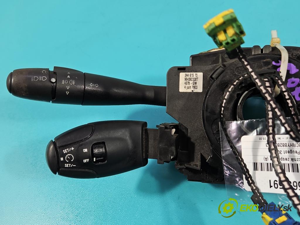 Peugeot 307 2.0 hdi 90 HP manual 66 kW 1997 cm3 5- prepínač komplex: 96439233XT (Prepínacie páčky pod volantom)