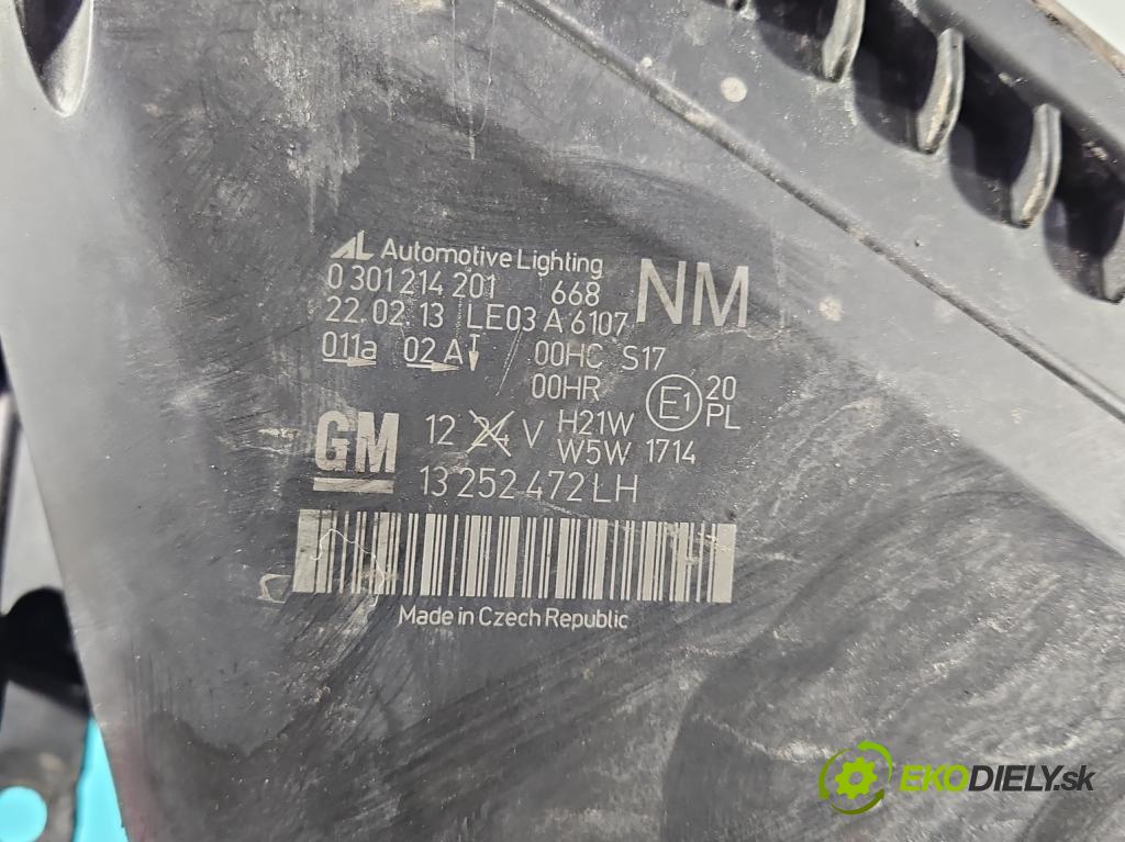 Opel Zafira B 2005-2014 1.9 cdti 120 HP manual 88 kW 1910 cm3 5- Reflektor: ľavý 13252472 (Kľučka dverí ostatné)