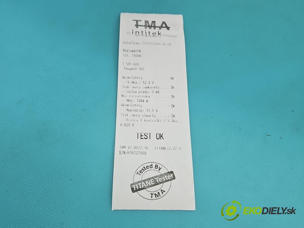 Peugeot 307 2.0 hdi 90 hp manual 66 kW 1997 cm3 5- startér:  (Startér)