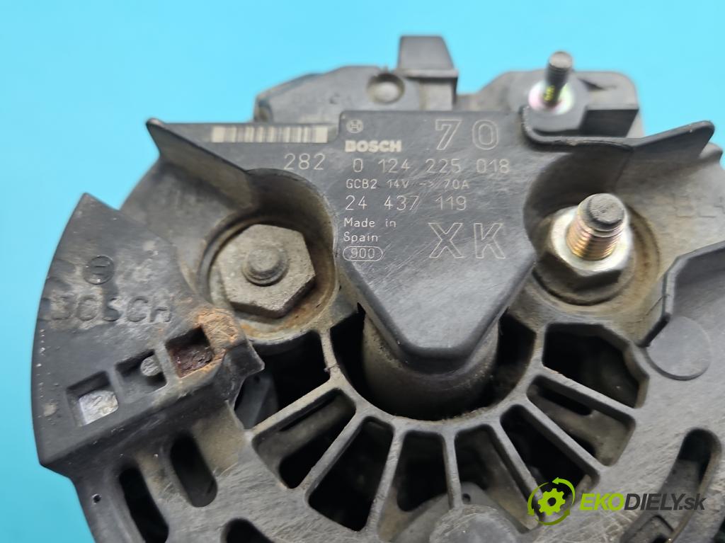 Opel Corsa C 2000-2006 1.0 12V 58 HP manual 43 kW 973 cm3 5- Alternator 0124225018 (Alternátor)