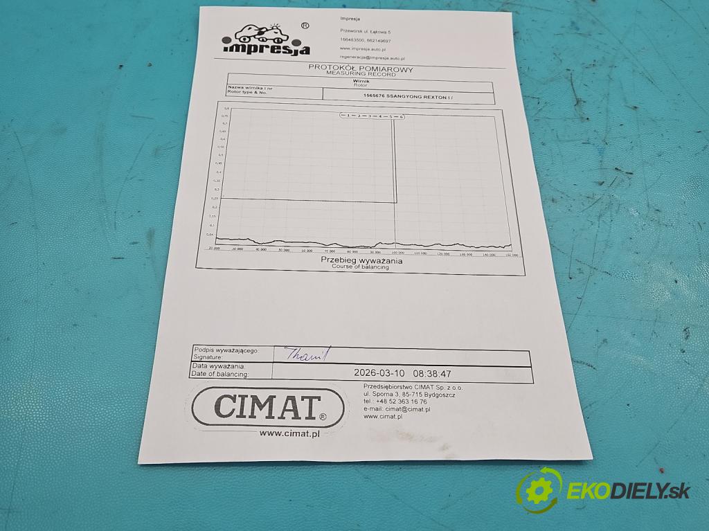 Ssangyong Rexton I 2001-2017 2.7 XDI 165 HP automatic 121 kW 2696 cm3 5- turbodúchadlo, turbo repasovaná 742289-2