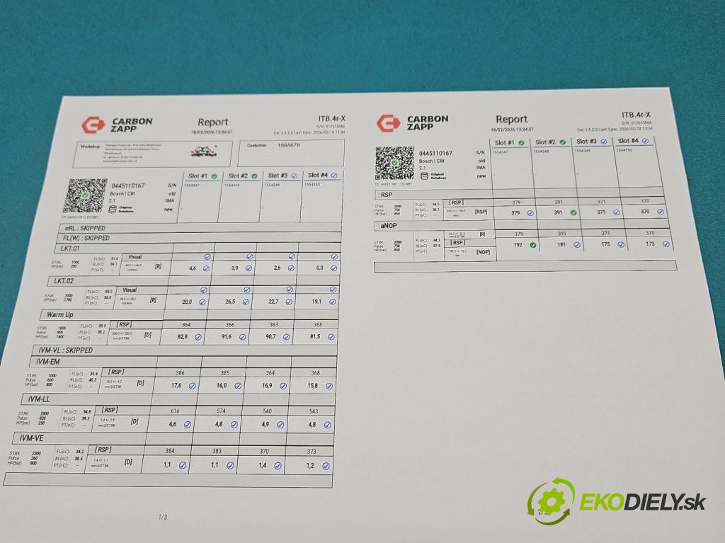 Mercedes A W169 2004-2012 2.0 CDI 82 hp manual 60 kW 1999 cm3 5- vstřikovač komplet 0445110167