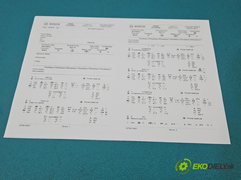 Vw Passat B6 2005-2010 2.0 tdi 140 HP automatic 103 kW 1968 cm3 5- vstrekovacie čerpadlo 0414720312 (Vstrekovač paliva)