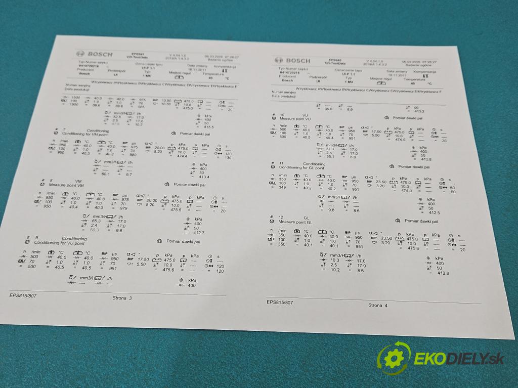 Vw Passat B5 1995-2005 1.9 tdi 131 HP automatic 96 kW 1896 cm3 5- vstrekovacie čerpadlo 0414720216 (Vstrekovač paliva)