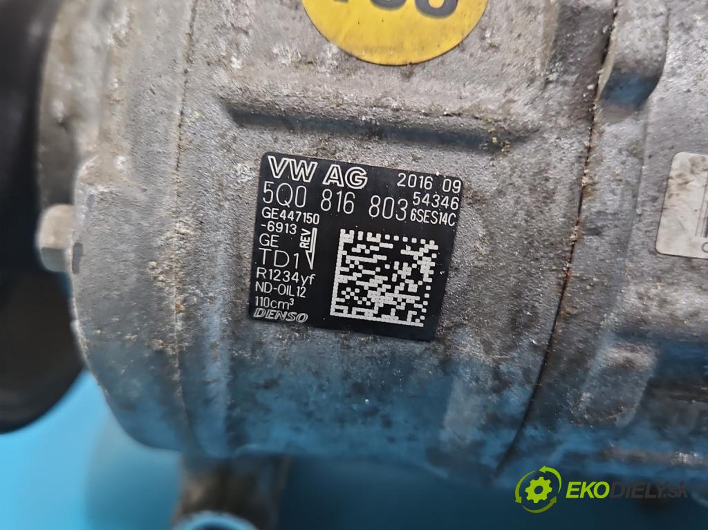 Vw Golf VII 2012-2020 1.2 TSI 86 HP manual 63 kW 1197 cm3 5- Kompresor: klimatizácie 5Q0816803 (Kompresor klimatizácie)