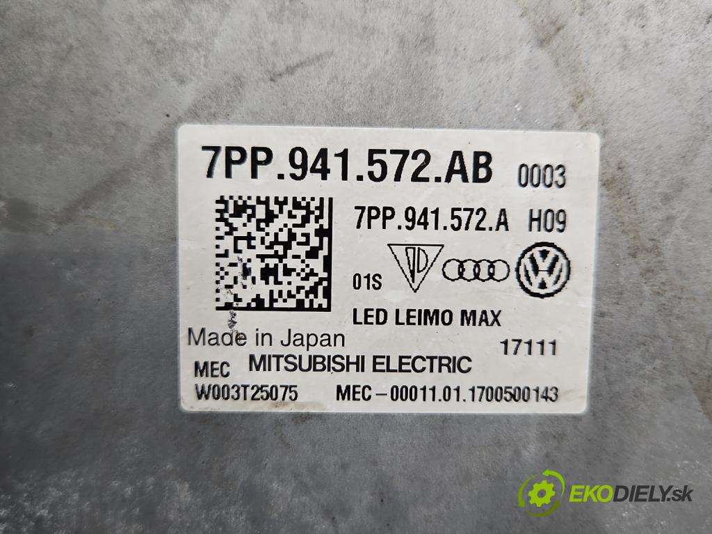 Audi Q7 2015- 3.0 TFSI CRE: 333KM: automatic 245 kW 2995 cm3 5- modul lampy: 7PP941572AB