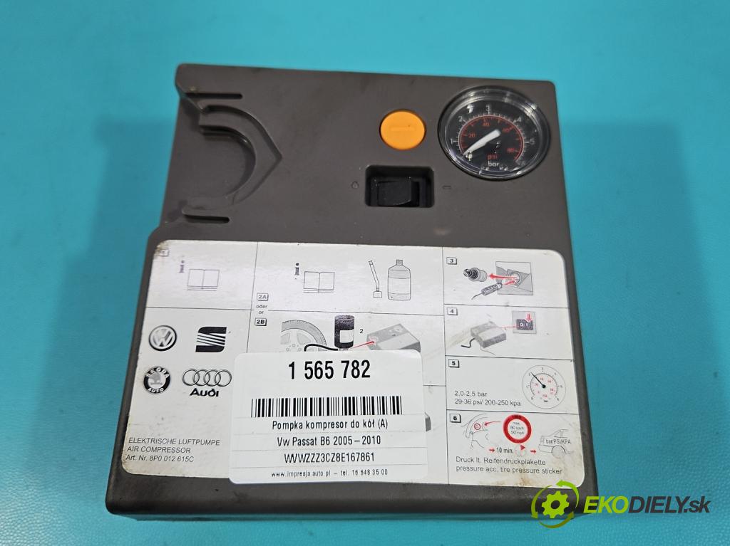 Vw Passat B6 2005-2010 1.9 tdi 105 HP manual 77 kW 1896 cm3 5- pompa kompresor do pneumatík 8P0012615C