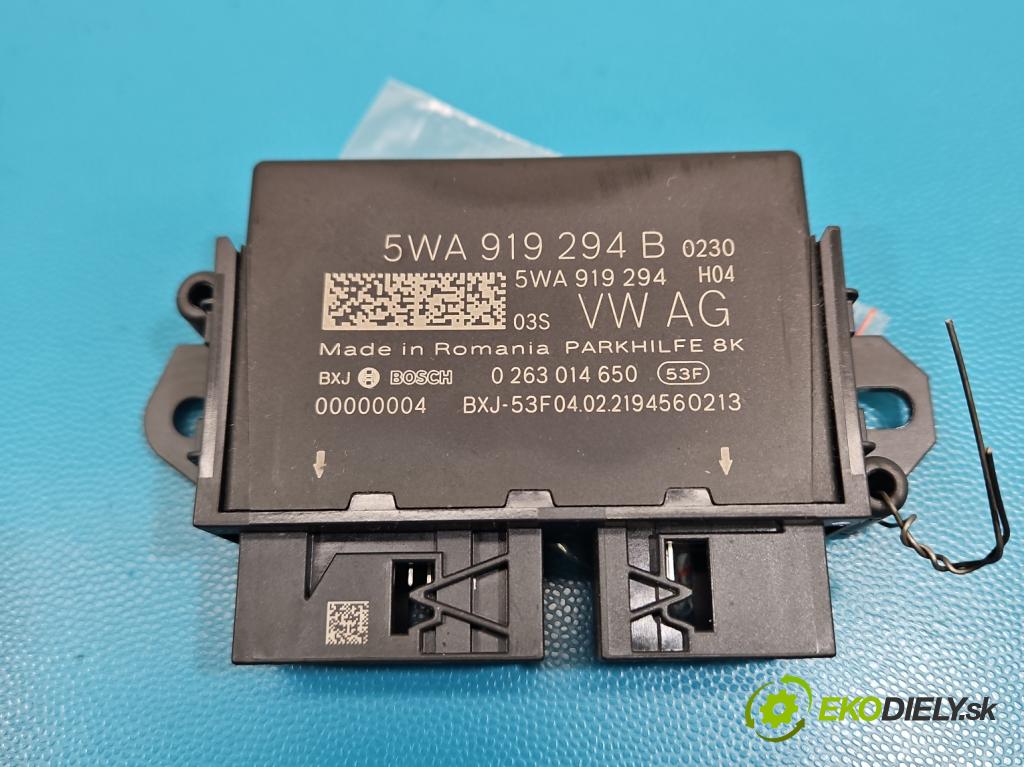 Skoda Octavia IV 2019- 2.0 TDI 116 HP manual 85 kW 1968 cm3 5- riadiaca jednotka parkovaní: 5WA919294B