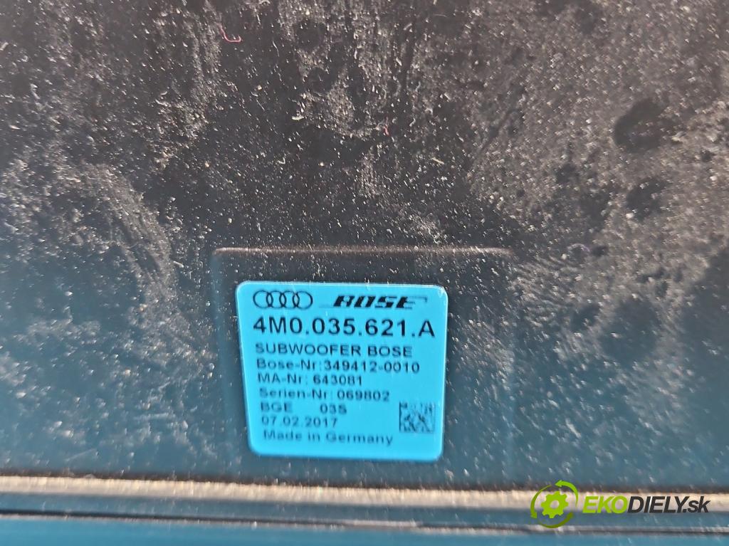 Audi Q7 2015- 3.0 TFSI CRE: 333KM: automatic 245 kW 2995 cm3 5- Subwoofer: 4M0035621A (Audio zariadenie)