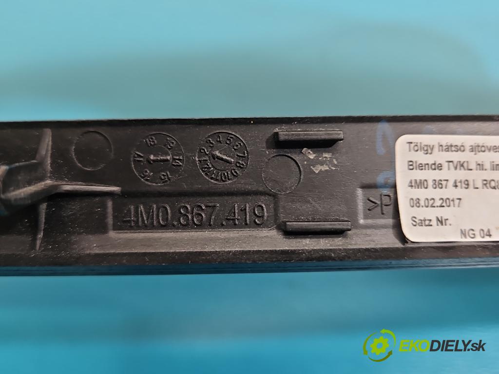 Audi Q7 2015- 3.0 TFSI 333KM: automatic 245 kW 2995 cm3 5- lišta ozdobná vnitŕní: 4M0867419L