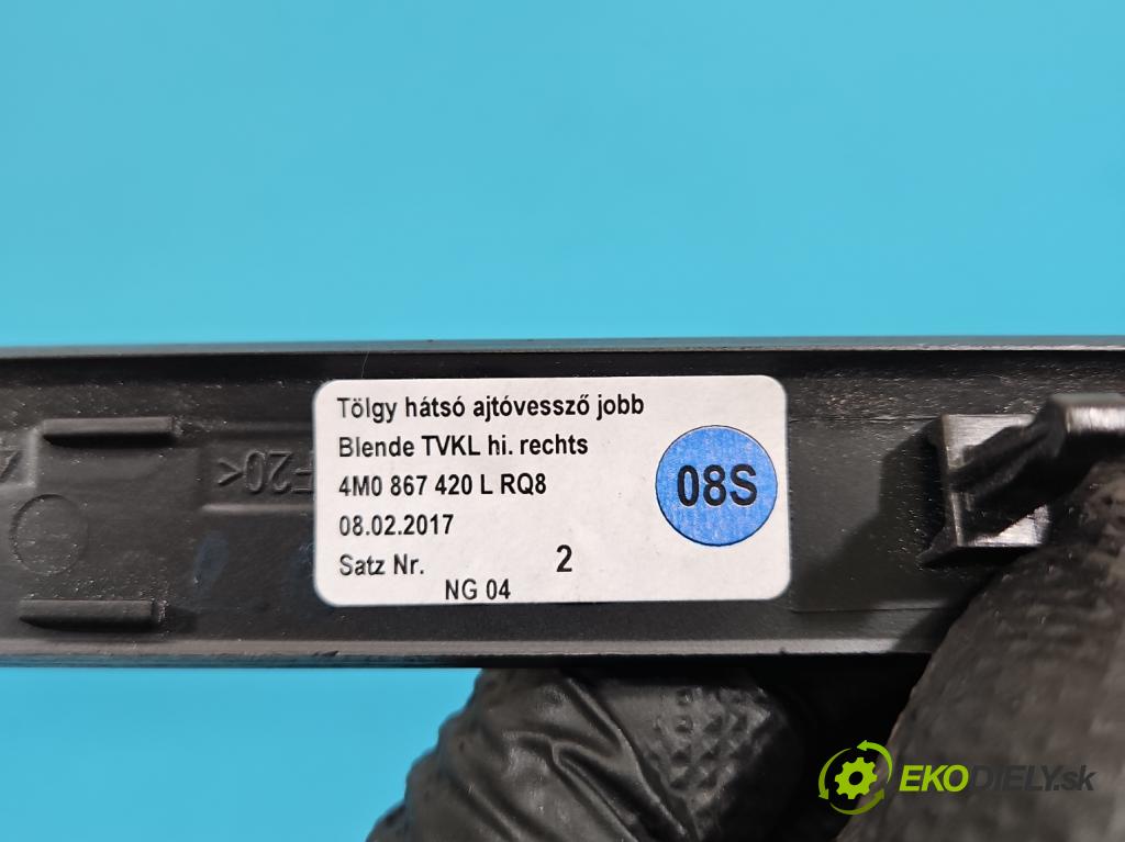 Audi Q7 2015- 3.0 TFSI 333KM: automatic 245 kW 2995 cm3 5- lišta ozdobná vnitŕní: 4M0867420L