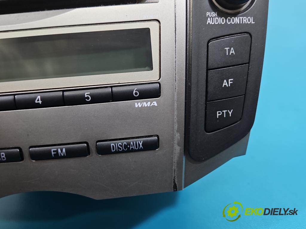 Toyota Yaris II 2005-2011 1.0 vvti 69KM manual 51 kW 998 cm3 3- Radio originál 86120-0D490