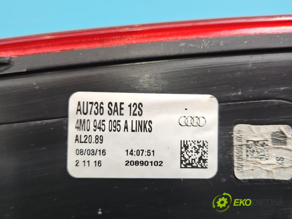 Audi Q7 2015- 3.0 TFSI 333KM: automatic 245 kW 2995 cm3 5- svetlo / reflektor zadné ľavé nárazník 4M0945095A