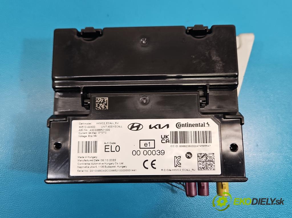 Hyundai Elantra VII 2020- 1.6 16V manual 90.2 kW 1598 cm3 4- riadiaca jednotka ostatné 96510-AA400