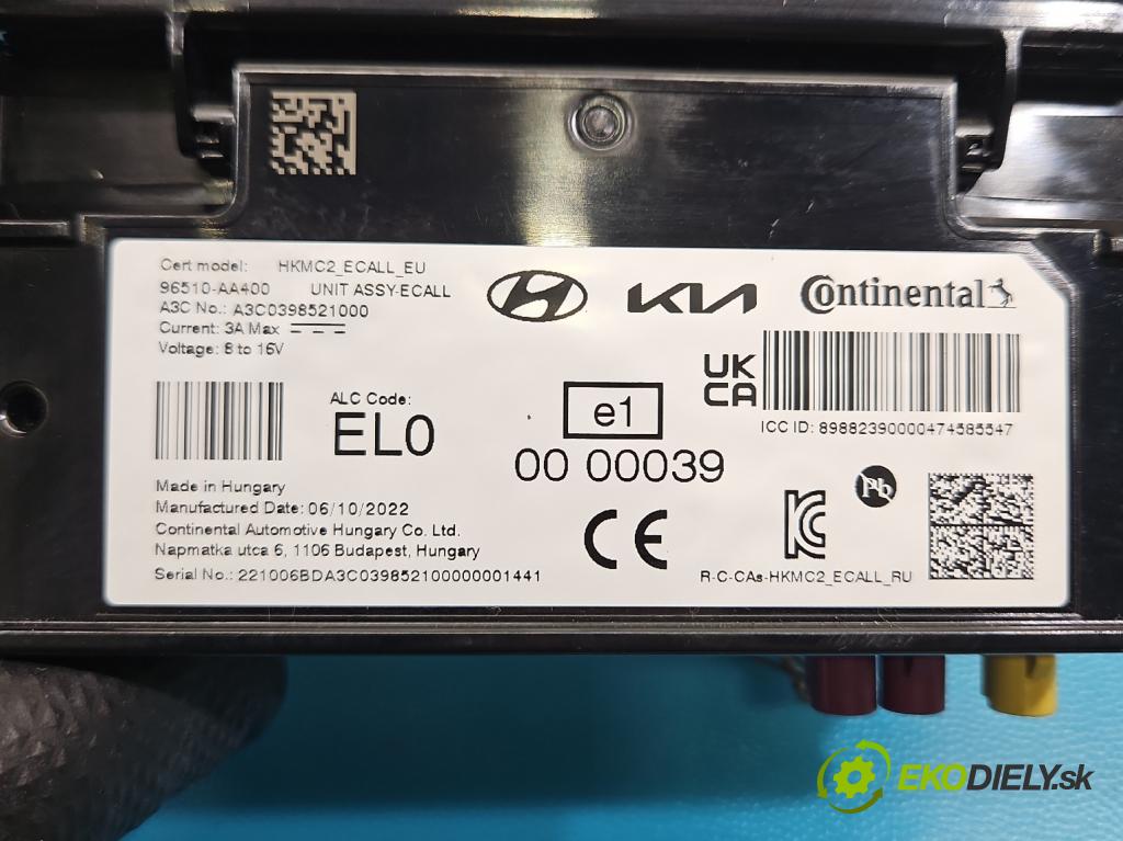 Hyundai Elantra VII 2020- 1.6 16V manual 90.2 kW 1598 cm3 4- riadiaca jednotka ostatné 96510-AA400