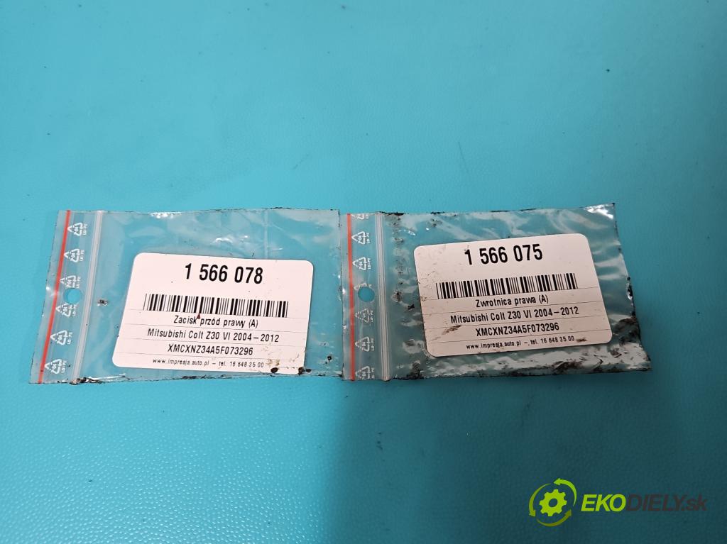 Mitsubishi Colt Z30 VI 2004-2012 1.3 16V 95 HP manual 70 kW 1332 cm3 5- brzdič predné pravý  (Kľučka dverí ostatné)