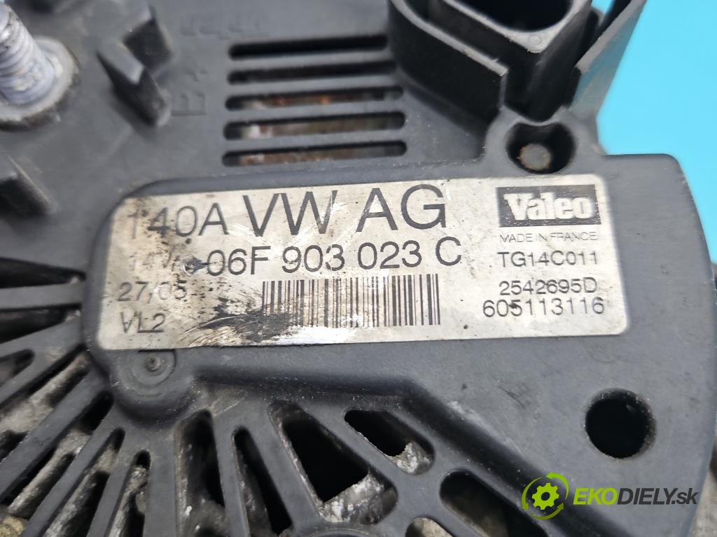 Vw Golf plus 1.9 tdi 105 HP manual 77 kW 1896 cm3 5- Alternator 06F903023C (Alternátor)