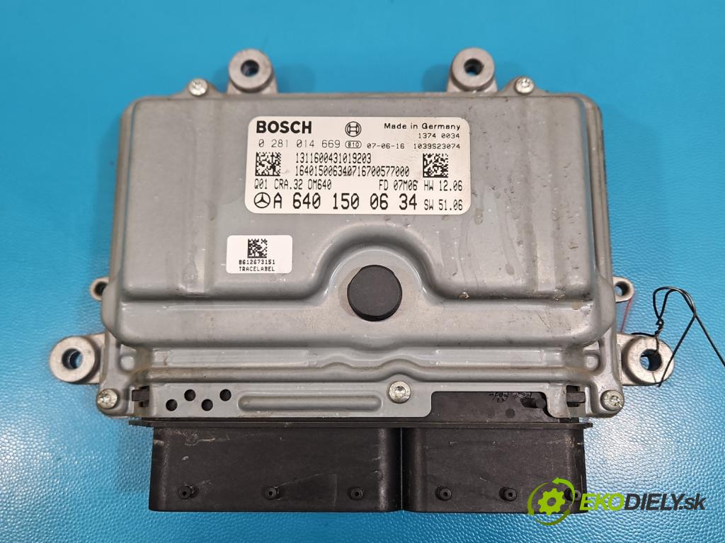 Mercedes B W245 2005-2011 2.0 cdi 140 HP automatic 103 kW 1992 cm3 5- riadiaca jednotka motora 0281014669