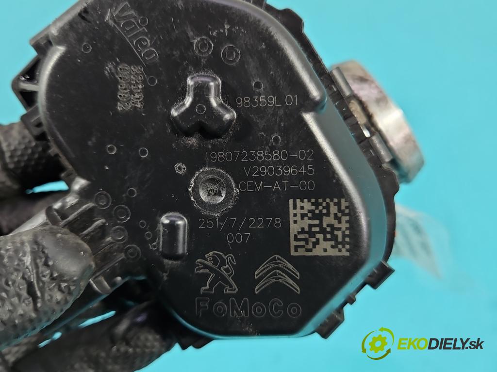 Peugeot 301 1.6 hdi 99 HP manual 73 kW 1560 cm3 4- klapka 9807238580 (Škrtiaca klapka)