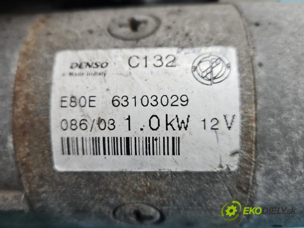 Fiat Albea 1.2 16V 80 hp manual 59 kW 1242 cm3 4- startér: 63103029 (Startér)