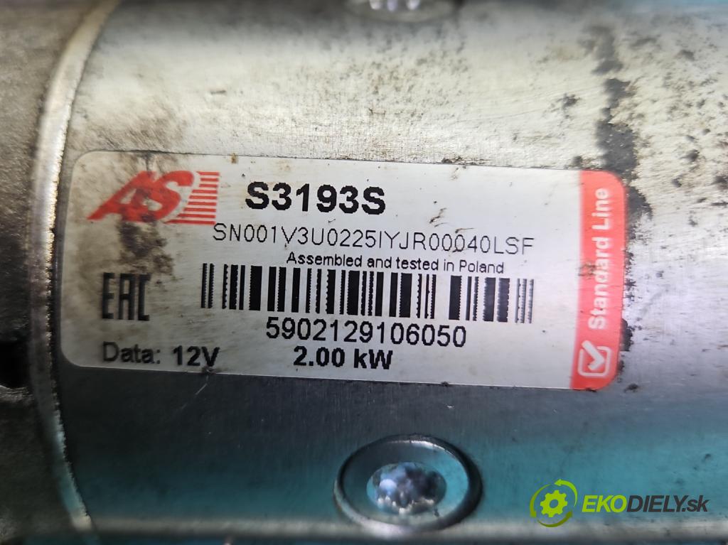 Ford Focus Mk3 2010-2018 1.6 tdci 105 HP manual 77 kW 1560 cm3 5- štartér  (Štartér)