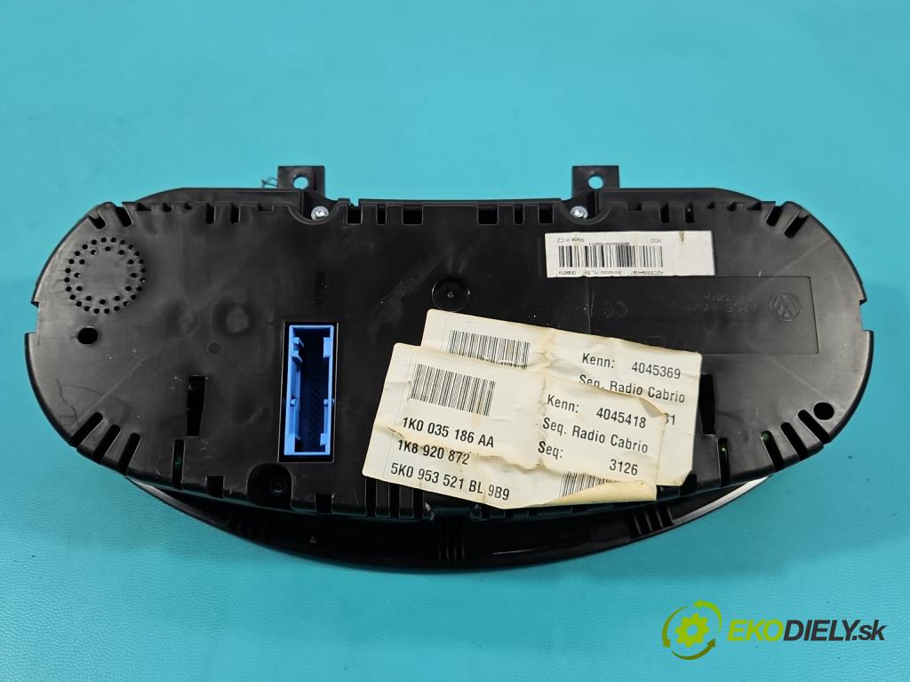 Vw Scirocco II 2008-2017 1.4 TSI 122 hp manual 90 kW 1390 cm3 3- Přístrojová deska 1K8920872 (Přístrojová deska)