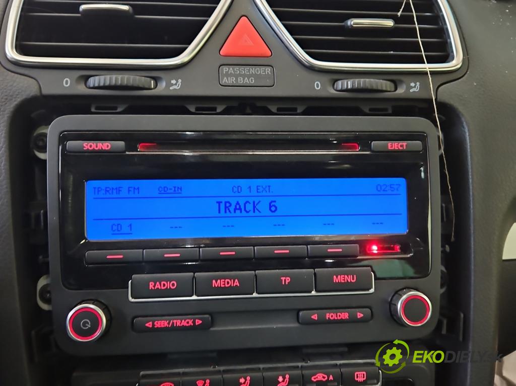 Vw Scirocco II 2008-2017 1.4 TSI 122 HP manual 90 kW 1390 cm3 3- Radio originál 1K0035186AA