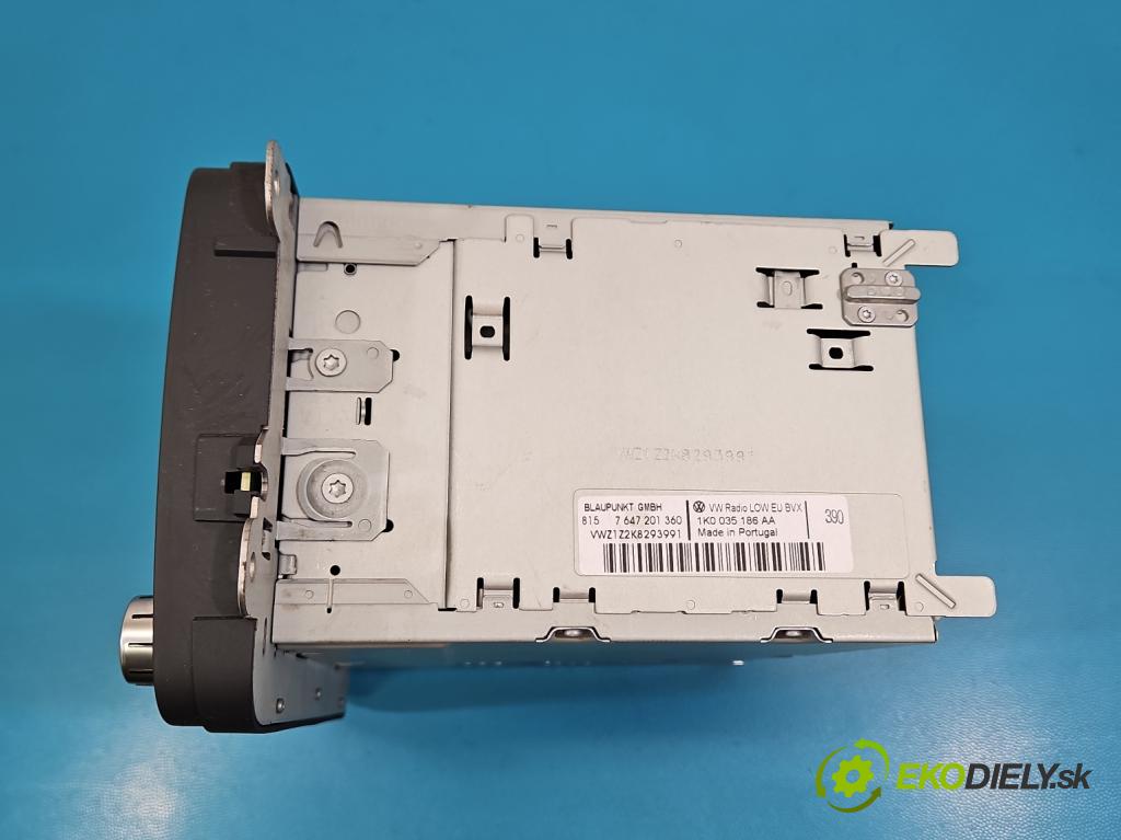 Vw Scirocco II 2008-2017 1.4 TSI 122 HP manual 90 kW 1390 cm3 3- Radio originál 1K0035186AA