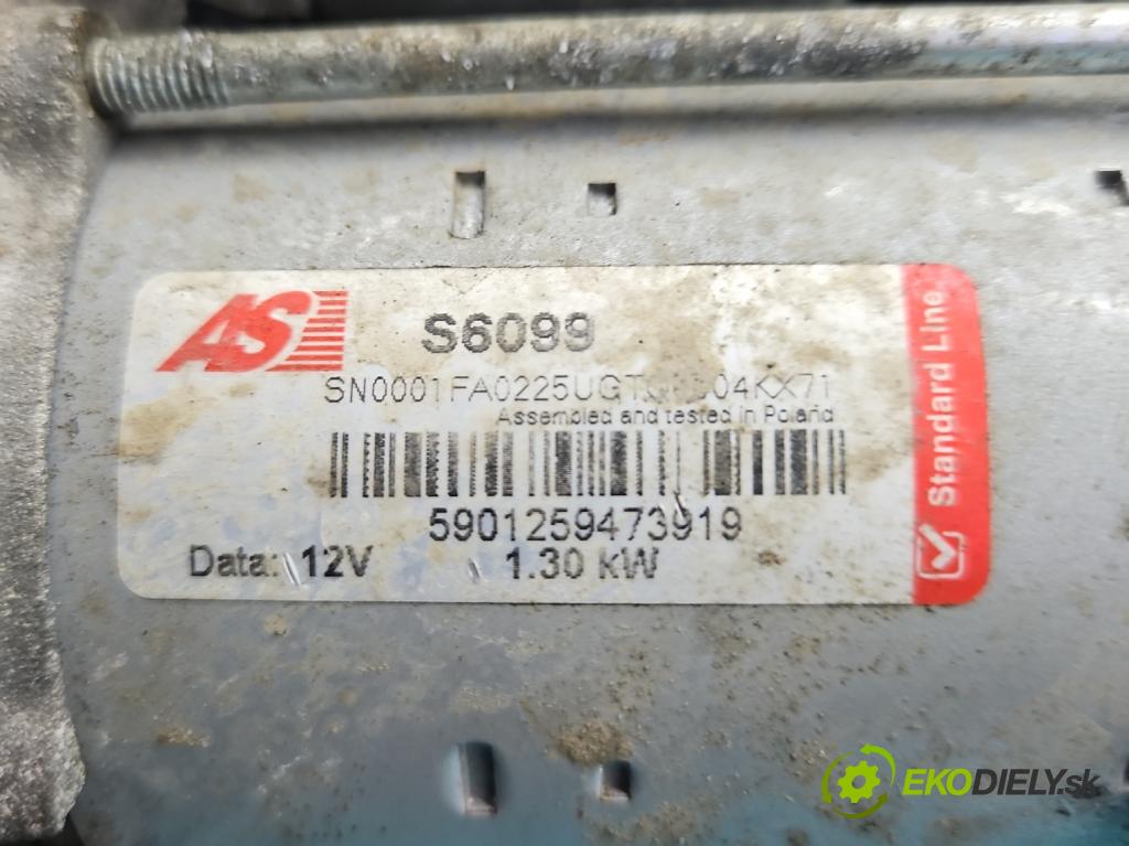 Toyota Yaris II 2005-2011 1.0 vvti 69KM manual 51 kW 998 cm3 3- startér:  (Startér)