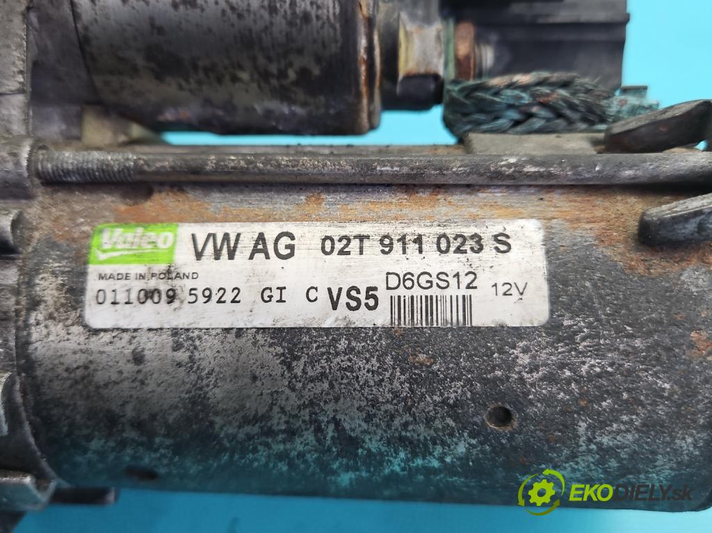 Seat Ibiza IV 6J 2008-2017 1.2 12V 69KM manual 51 kW 1198 cm3 3- startér: D6GS12 (Startér)