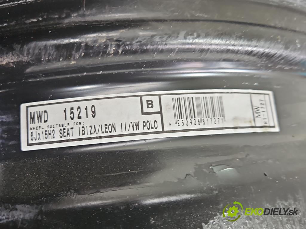 Seat Ibiza IV 6J 2008-2017 1.2 12V 69KM manual 51 kW 1198 cm3 3- Felga ocelový 15"