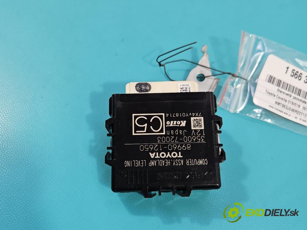 Toyota Corolla E16/E18  2013-2019 1.6 16V 132  HP manual 97 kW 1598 cm3 4- riadiaca jednotka ostatné 89960-12650