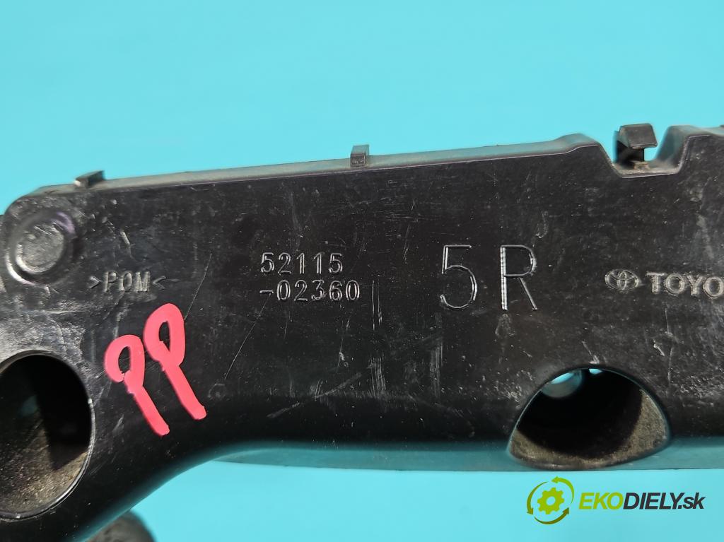 Toyota Corolla E16/E18  2013-2019 1.6 16V 132  HP manual 97 kW 1598 cm3 4- Boty: nárazník predné pravý 52115-02360