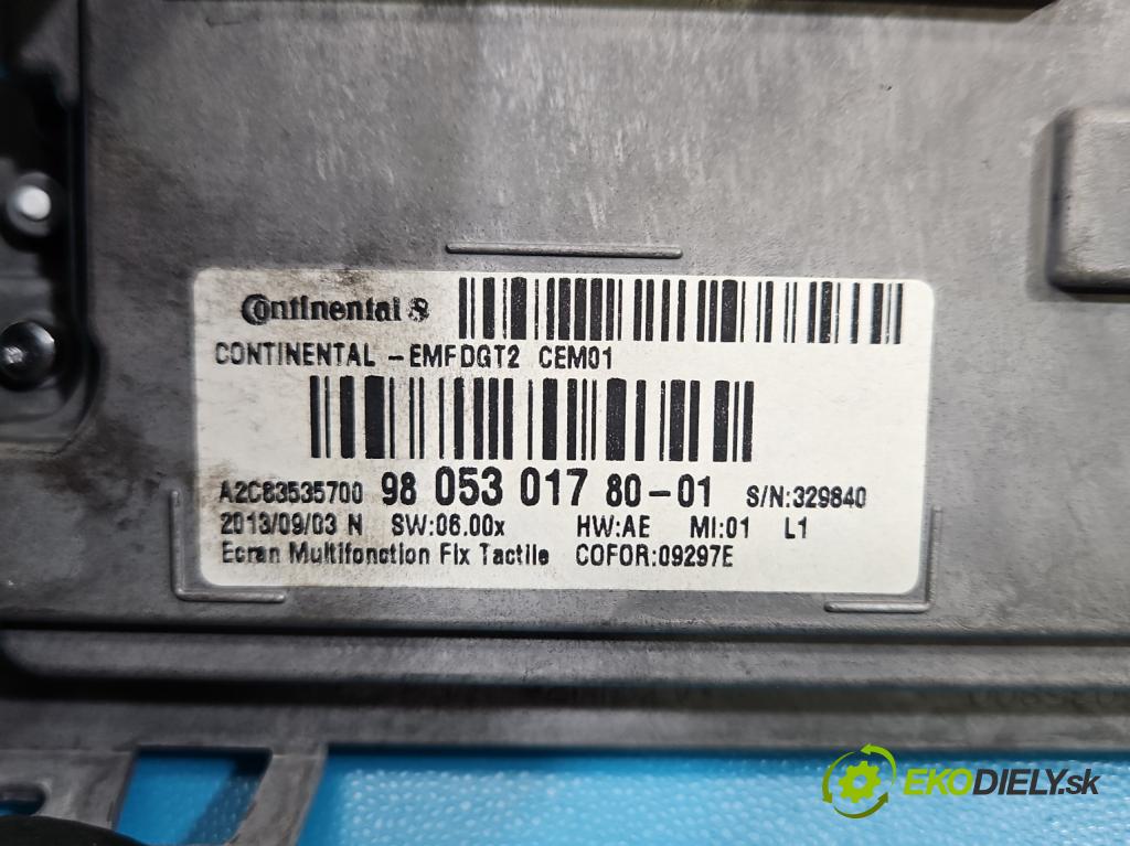 Peugeot 208 I 2012-2019 1.6 hdi 92 HP manual 68 kW 1560 cm3 5- Zobrazit: 9805301780-01 (Prístrojová doska)