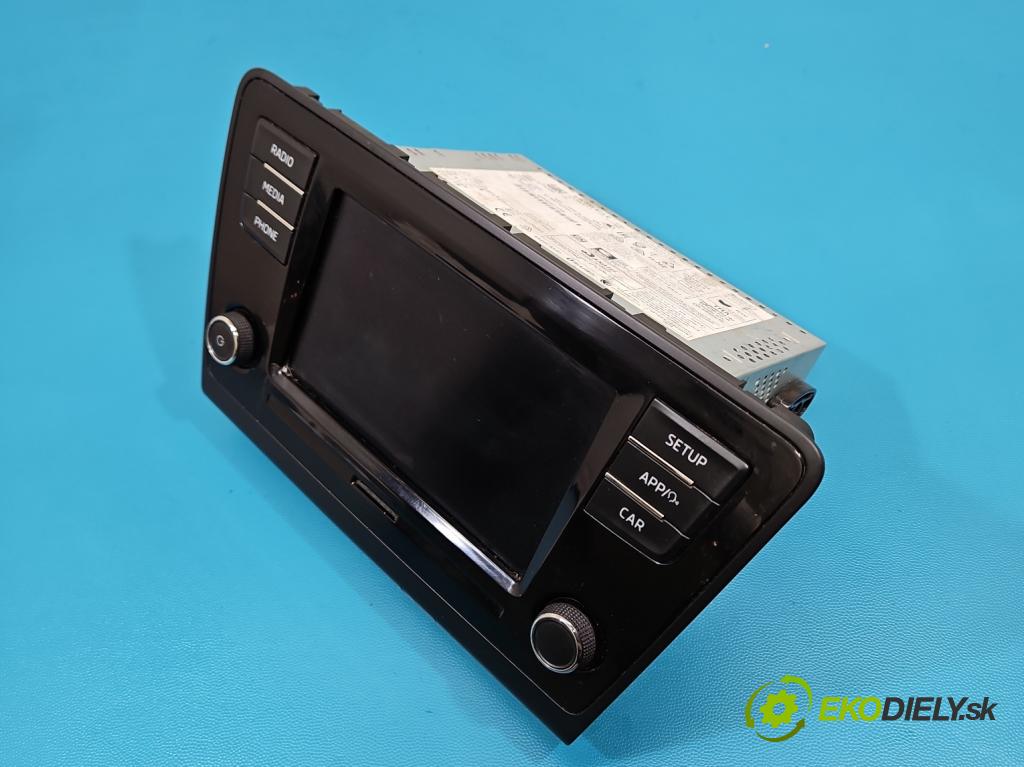 Skoda Rapid 2012-2019 1.4 tdi 90 HP manual 66 kW 1422 cm3 5- Radio originál 5JA035871C
