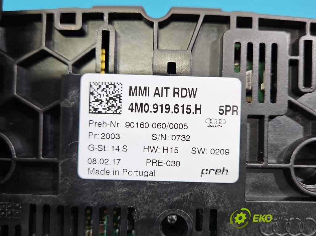 Audi Q7 2015- 3.0 TFSI 333KM: automatic 245 kW 2995 cm3 5- Přepínač rádia nebo navigace: 4M0919615H