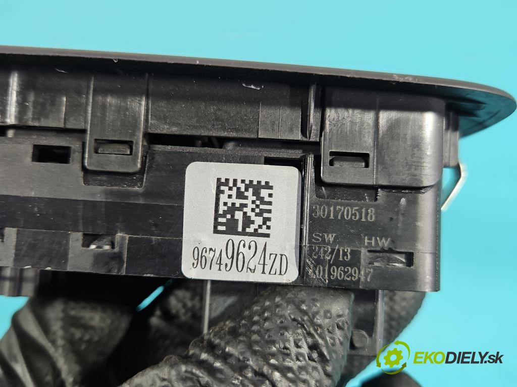 Peugeot 208 I 2012-2019 1.6 hdi 92 HP manual 68 kW 1560 cm3 5- prepínač okien spätných zrkadiel 96749624ZD