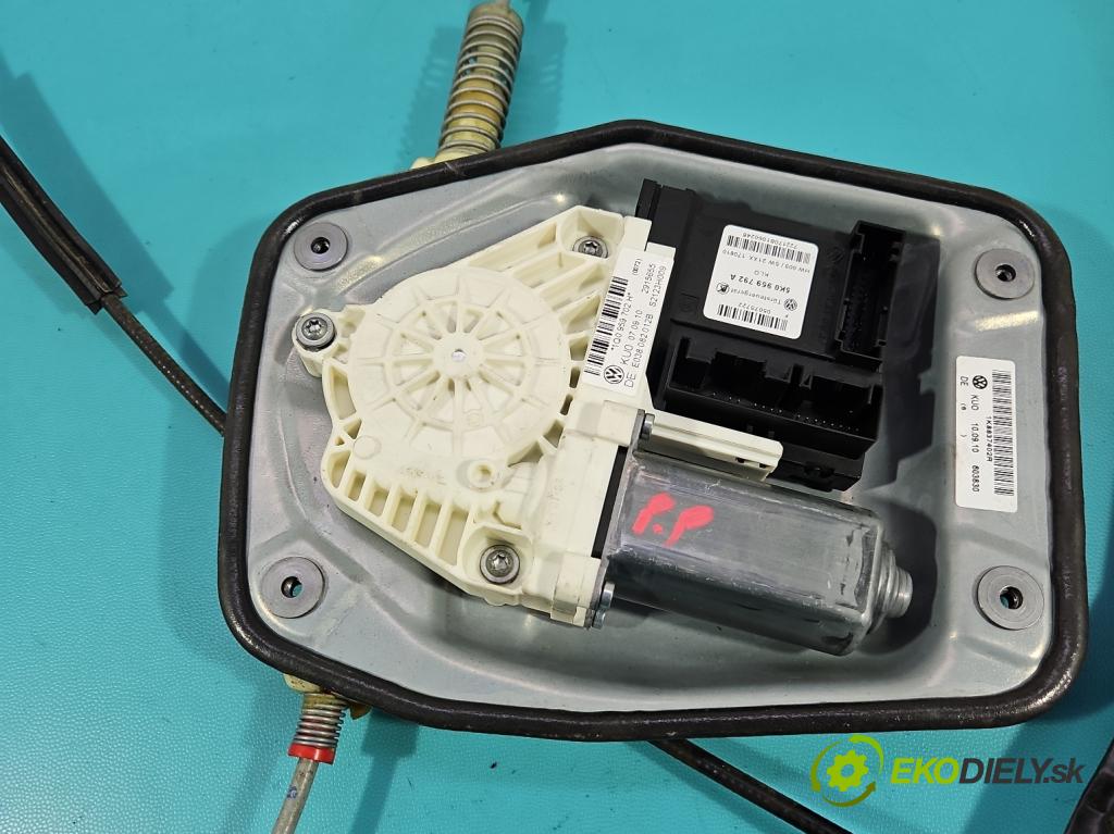 Vw Scirocco II 2008-2017 1.4 TSI 122 HP manual 90 kW 1390 cm3 3- mechanizmus okna predné pravý 1Q0959702H