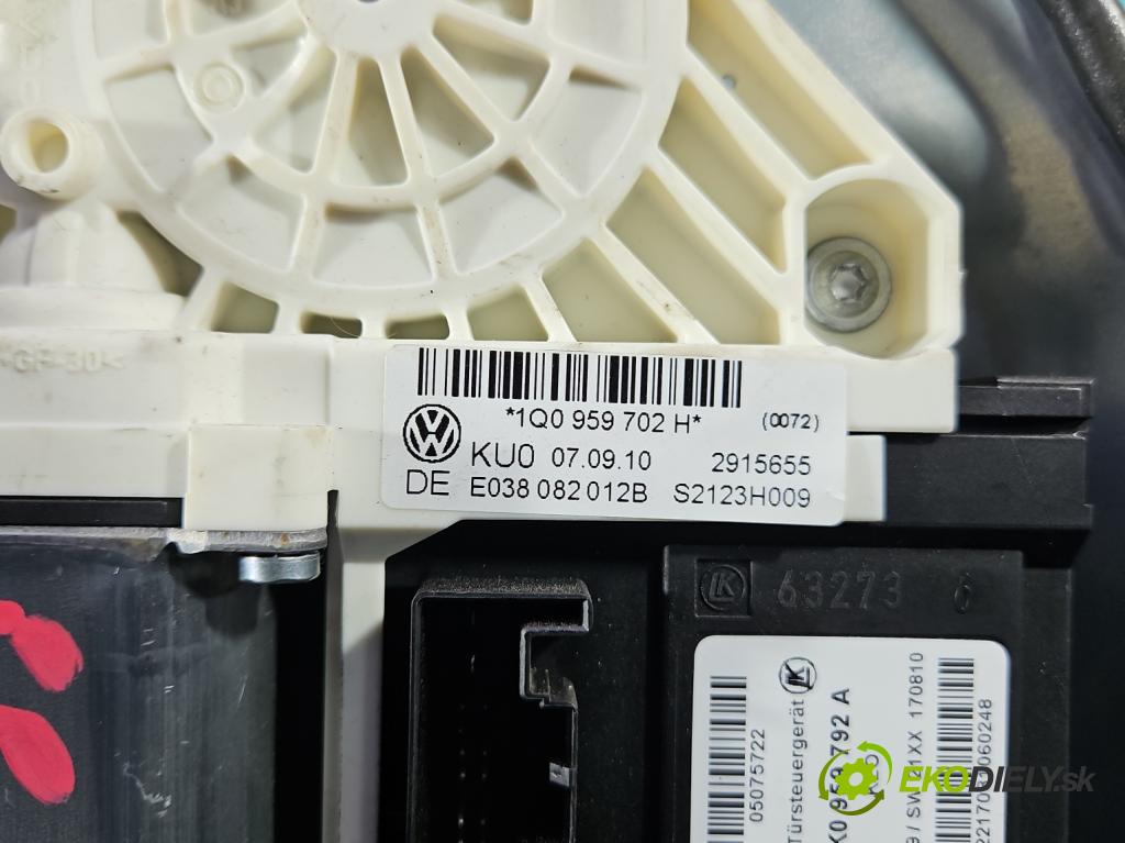 Vw Scirocco II 2008-2017 1.4 TSI 122 HP manual 90 kW 1390 cm3 3- mechanizmus okna predné pravý 1Q0959702H