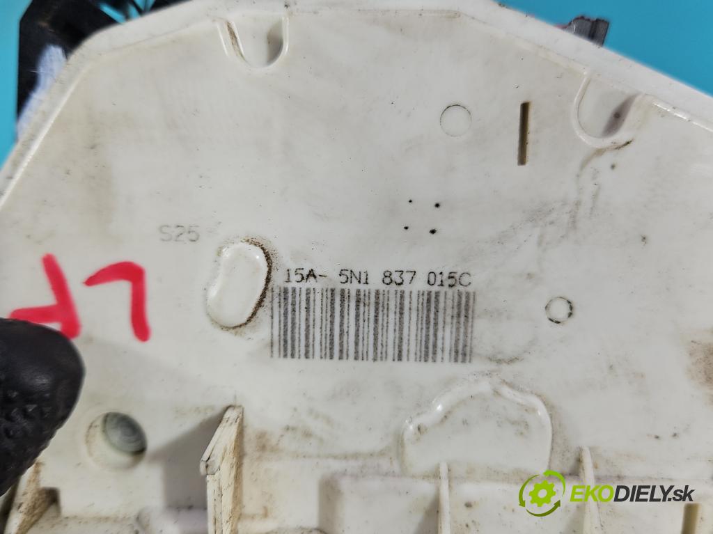 Vw Scirocco II 2008-2017 1.4 TSI 122 hp manual 90 kW 1390 cm3 3- zámek přední levý 5N1837015C