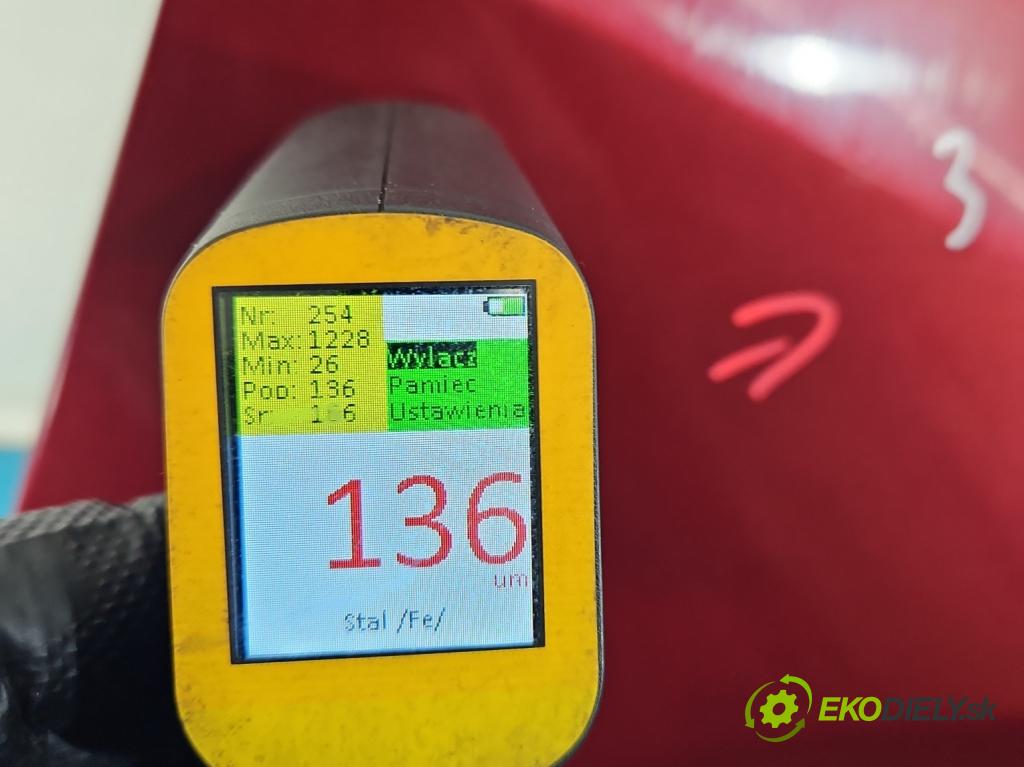 Toyota Corolla E16/E18  2013-2019 1.6 16V 132  HP manual 97 kW 1598 cm3 4- blatník predné pravý  (Kľučka dverí ostatné)