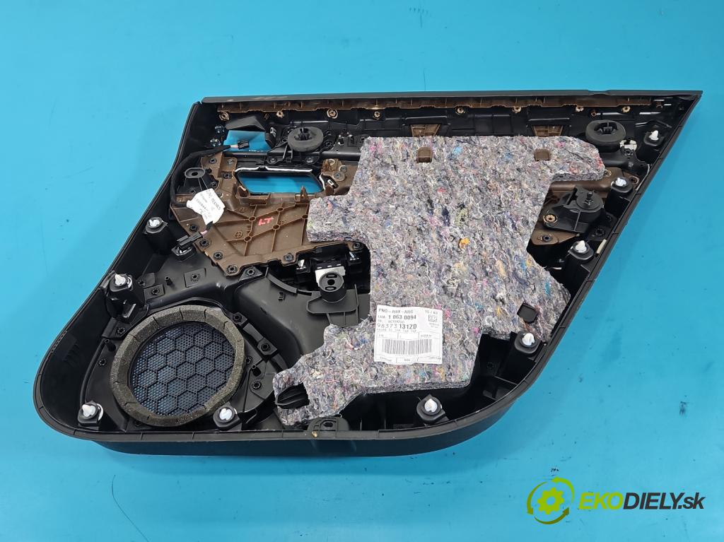 Peugeot 508 II 2018- 1.6 16V 181KM automatic 133 kW 1598 cm3 5- Čalounictví: dvere zadné ľavé 98373131ZD