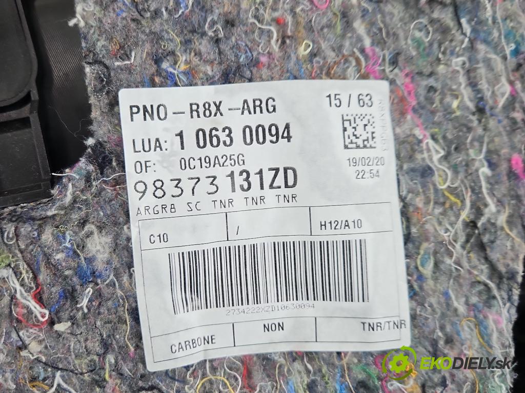 Peugeot 508 II 2018- 1.6 16V 181KM automatic 133 kW 1598 cm3 5- Čalounictví: dvere zadné ľavé 98373131ZD