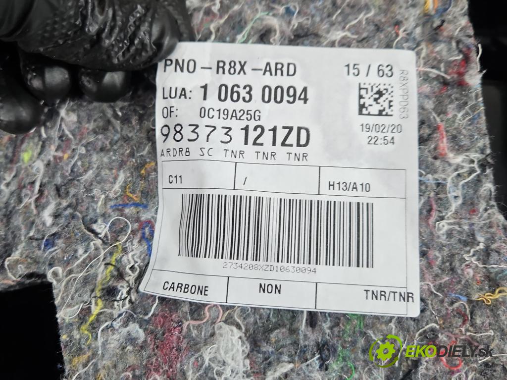 Peugeot 508 II 2018- 1.6 16V 181KM automatic 133 kW 1598 cm3 5- Čalounictví: dvere zadné pravé 98373121ZD