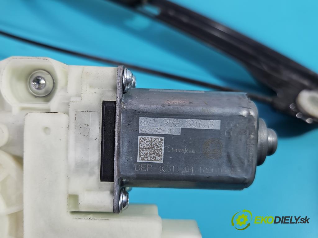 Skoda Rapid 2012-2019 1.4 tdi 90 HP manual 66 kW 1422 cm3 5- mechanizmus okna predné ľavý 1959801B