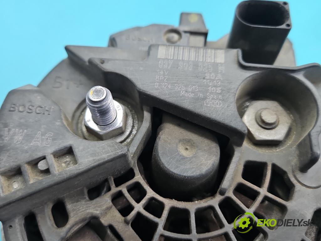Skoda Roomster 1.4 16V 86 HP manual 63 kW 1390 cm3 5- Alternator 037903025M (Alternátor)