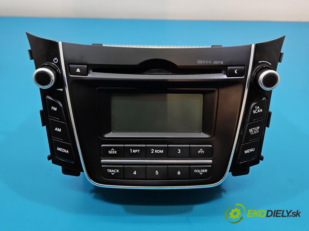 Hyundai I30 II 2012-2016 1.4 16V 100 HP manual 73.2 kW 1396 cm3 5- Radio originál 96170-A6200GU