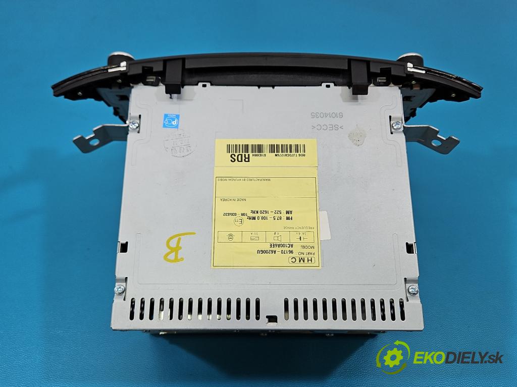 Hyundai I30 II 2012-2016 1.4 16V 100 HP manual 73.2 kW 1396 cm3 5- Radio originál 96170-A6200GU