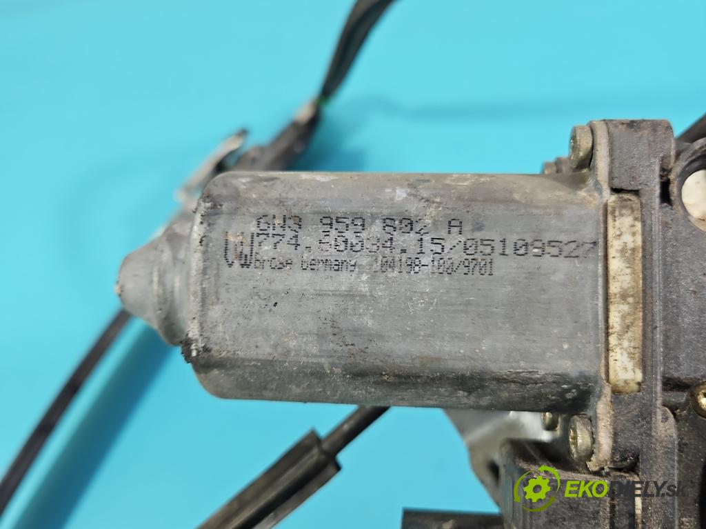 Vw Polo III 6N 1994-2001 1.4 16V 75 HP manual 55 kW 1390 cm3 5- mechanizmus okna predné pravý 6N3959802A