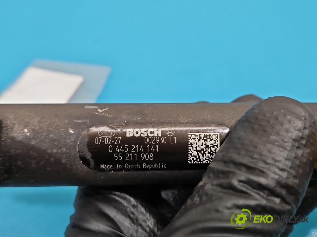 Fiat Punto Grande 1.3 jtd 90 hp manual 66 kW 1248 cm3 5- lišta vstřikovací 0445214141 (Vstřikovací lišta)